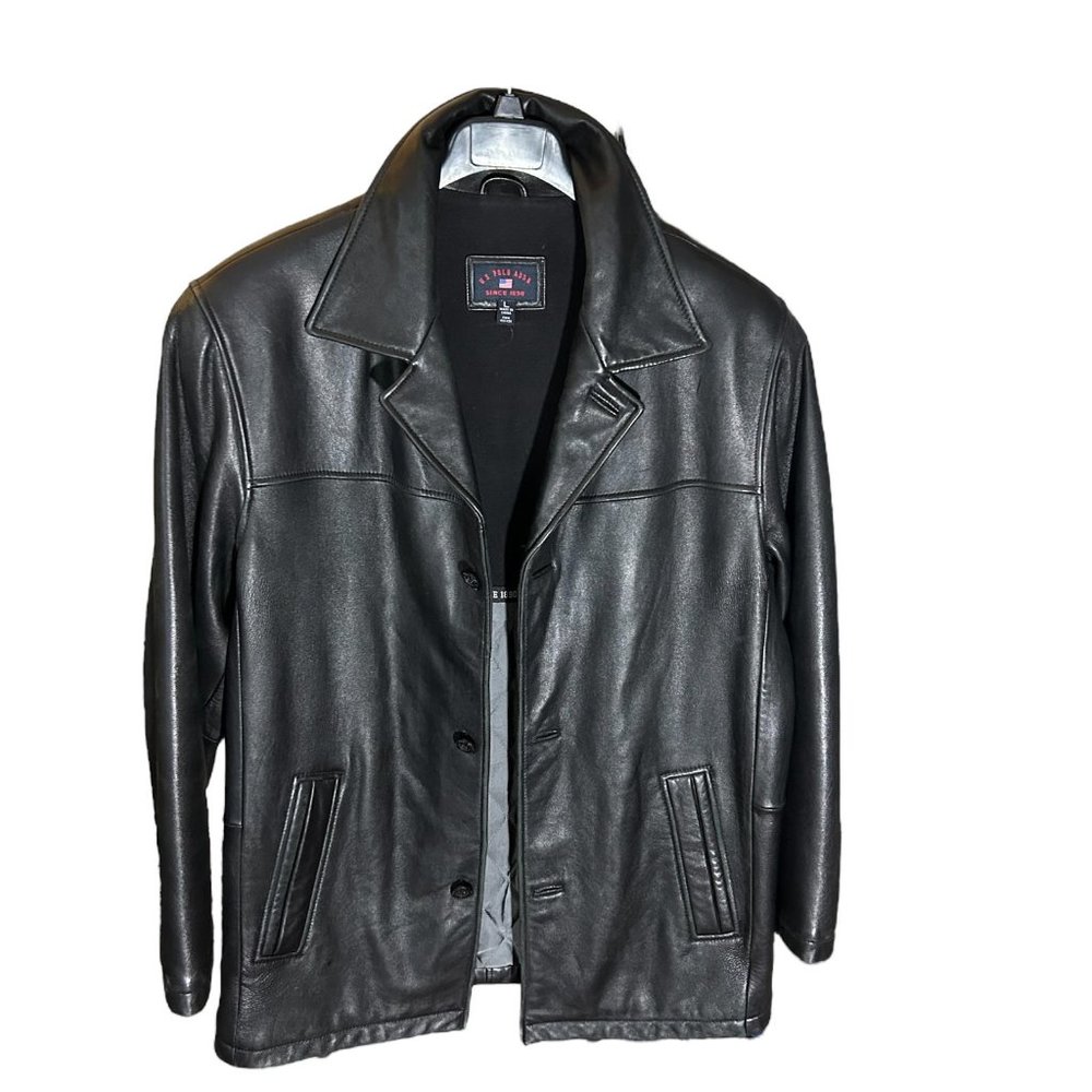 U.S. Polo Assn. Black Leather Trench Coat